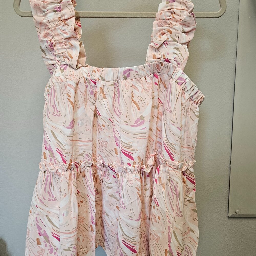 Enro summer top, size large, elastic stretch shoulder.